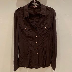 EXPRESS Long Sleeve Button Down Blouse